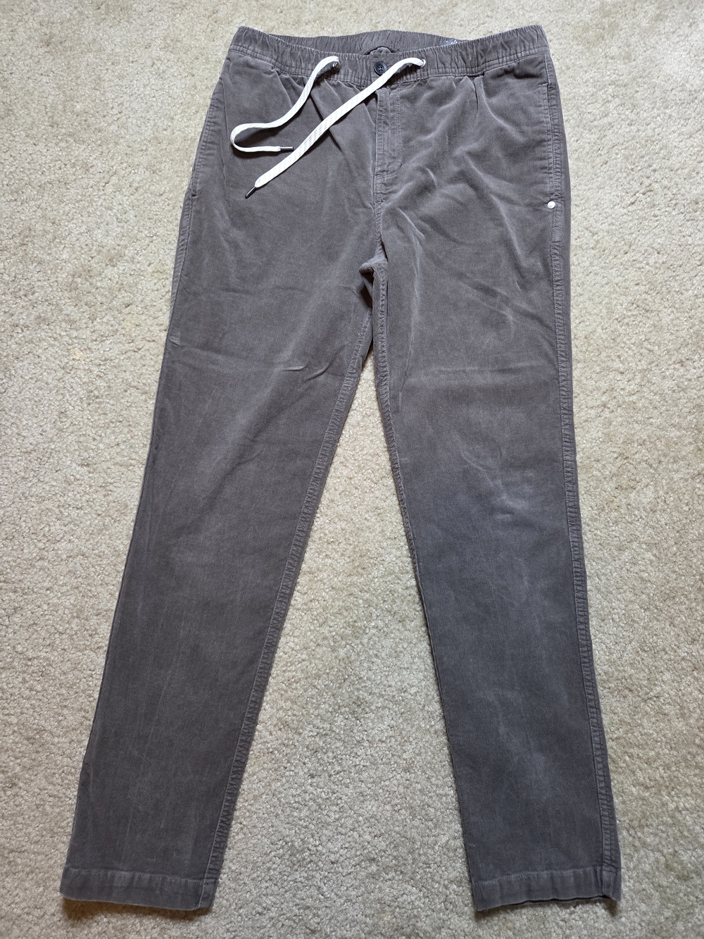 Vuori Men's Gray Drawstring Chinos Activewear Size L